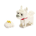 Мини-конструктор Nanoblock (Наноблок) "Собака Хоккайдо", 110 элементов
