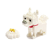 Мини-конструктор Nanoblock (Наноблок) "Собака Хоккайдо", 110 элементов