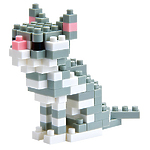 Мини-конструктор Nanoblock (Наноблок) "Американская короткошерстная", 120 элементов