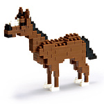 Мини-конструктор Nanoblock (Наноблок) "Лошадь", 130 элементов