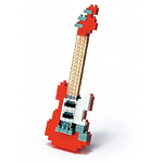 Мини-конструктор Nanoblock (Наноблок) "Красная Электрогитара", 130 элементов