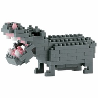 Мини-конструктор Nanoblock (Наноблок) "Бегемот", 130 элементов