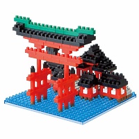 Мини-конструктор Nanoblock (Наноблок) "Храм Ицукусима", 340 элементов