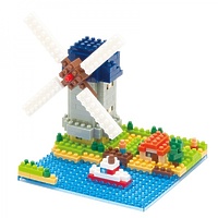Мини-конструктор Nanoblock (Наноблок) "Ветряная Мельница" 350 элементов