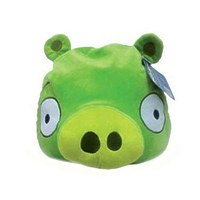 Декоративная подушка Angry Birds "Зеленая свинка Green pig", 25см