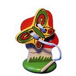Развивающая игрушка «Шнуровка «Мухомор с бабочкой», на подставке