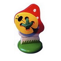 Развивающая игрушка «Шнуровка «Мухомор с жучком», на подставке