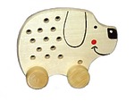 Развивающая игрушка «Шнуровка «Собачка», на колесиках, массив