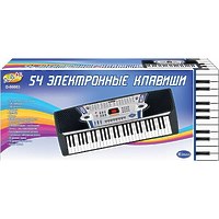 Синтезатор "Пианино электронное" 54 клавиши с микрофоном 110см, работает от встроенного адаптера