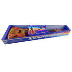 Музыкальная игрушка "Электрогитара" коричневая на батарейках, со световыми эффектами