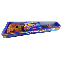 Музыкальная игрушка "Электрогитара" коричневая на батарейках, со световыми эффектами