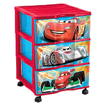 Детский пластиковый комод на колесиках "Disney Cars" (Тачки) для хранения предметов