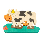 Развивающая игрушка "Коровка с ромашкой" с красками