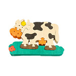 Развивающая игрушка "Коровка с ромашкой"